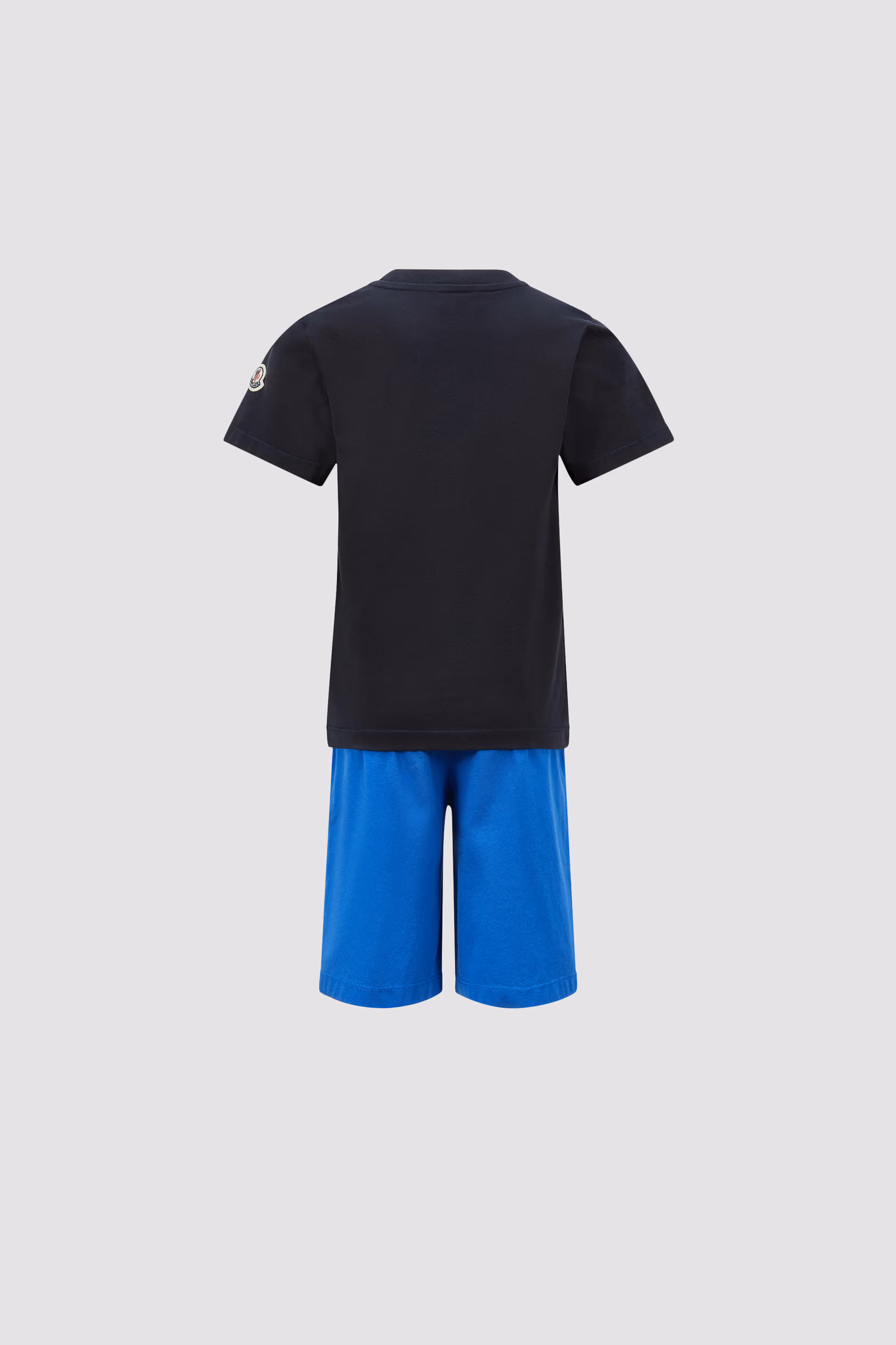 Shark Motif Cotton Jersey Set Boy Navy Blue Moncler 3